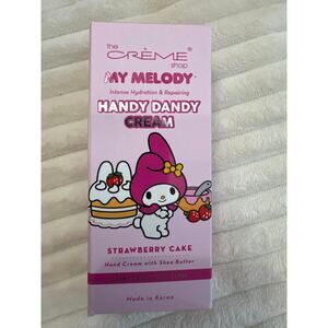 The crème Shop My Melody Strawberry Cake Hand Cream shea butter Limited Edition